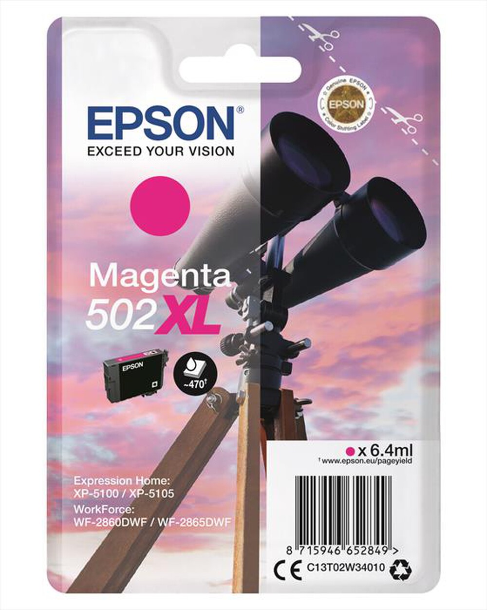 "EPSON - C13T02W34020-Magenta XL"