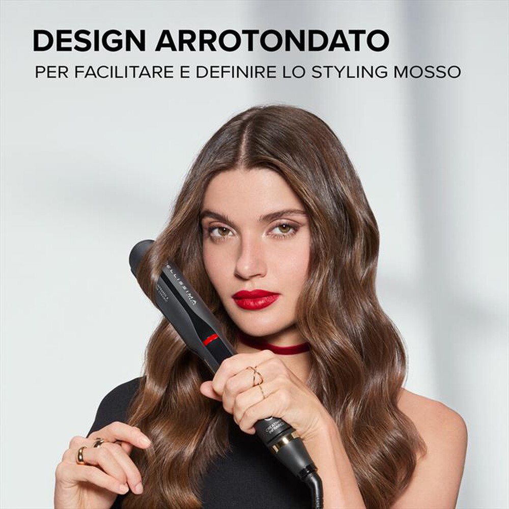 "BELLISSIMA IMETEC - PIASTRA CON INFRAROSSI CREATIVITY INFRARED-Matt Black Glam Gold"