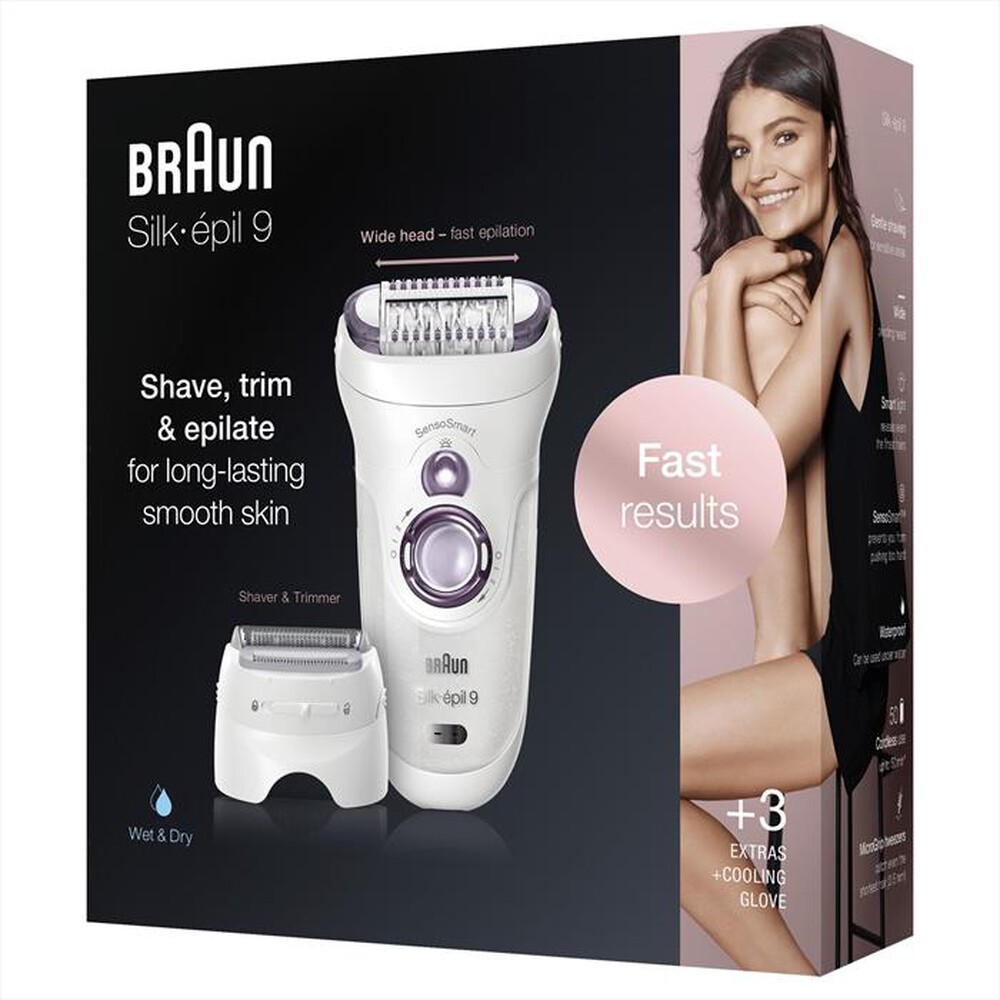 "BRAUN - Silk-épil 9 9-710-Bianco/Viola"