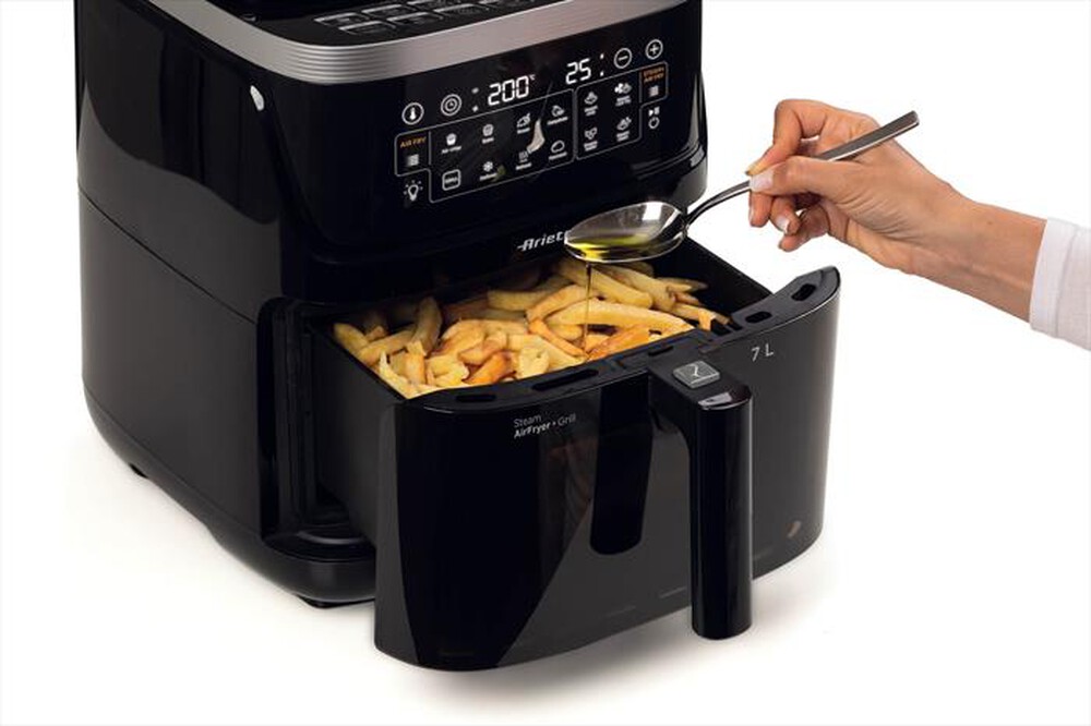 "ARIETE - 4636/00 FRIGGITRICE AD ARIA, VAPORE E GRILL-Black"