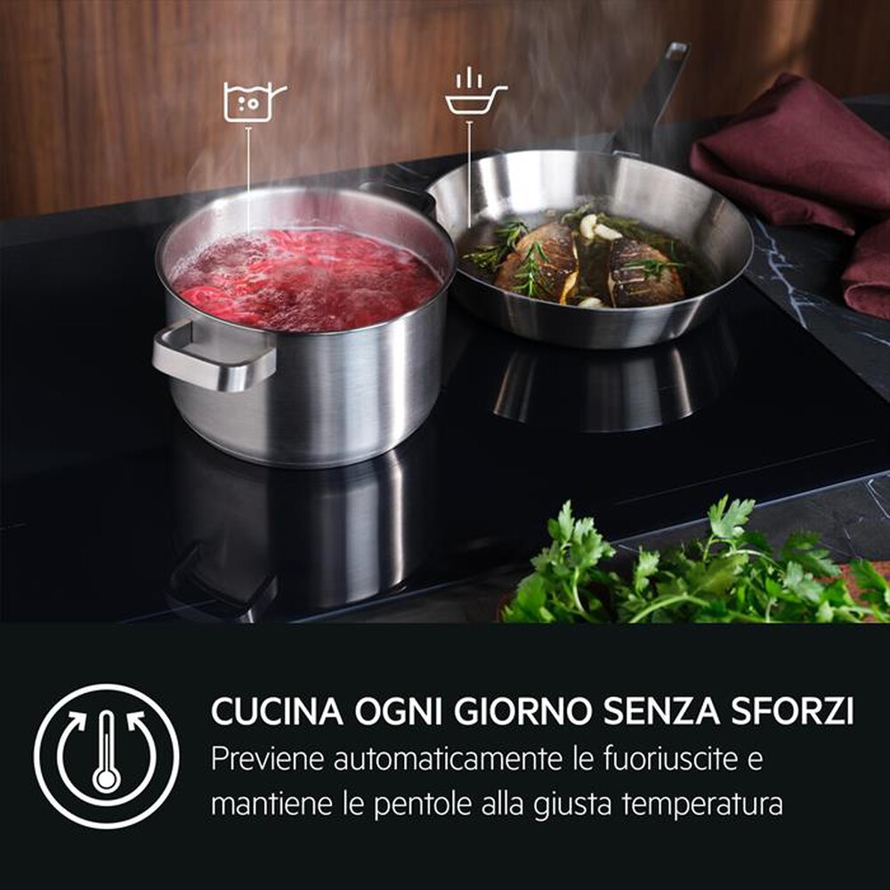 "AEG - Piano cottura elettrico TI84IB30IZ 77 cm-Nero"