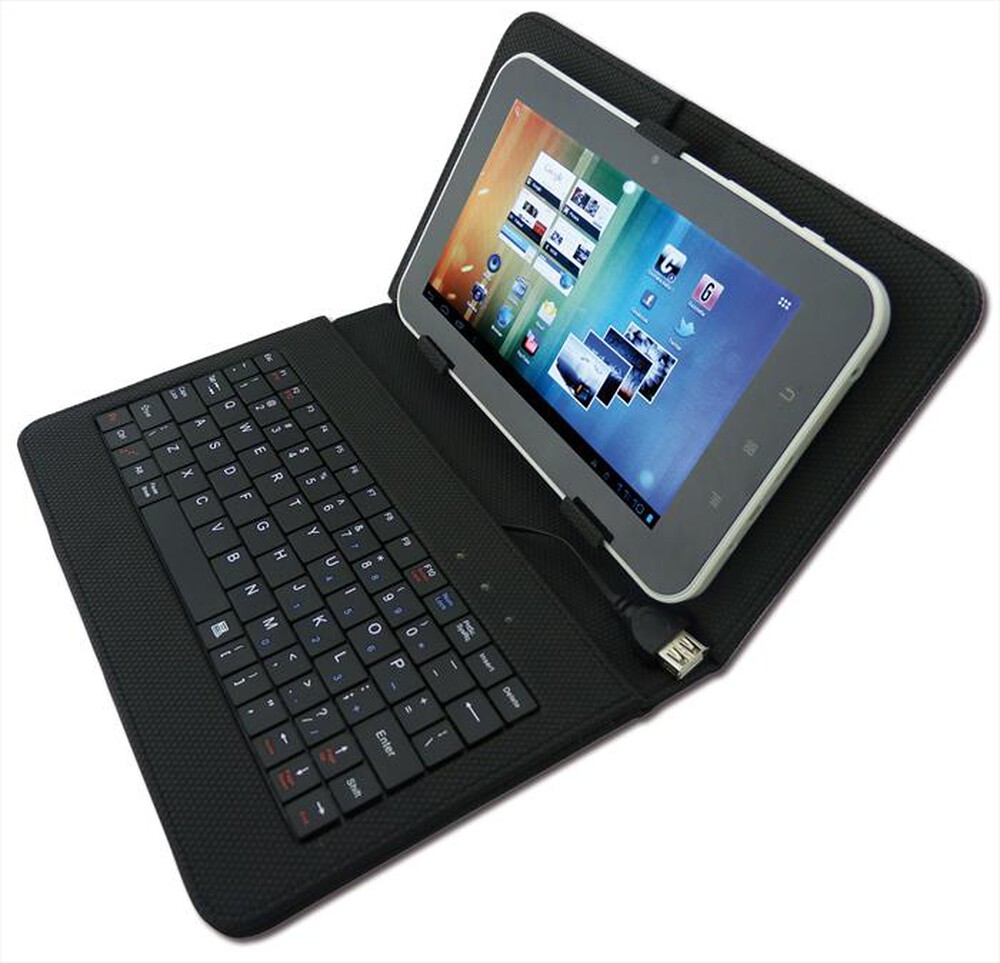 "MEDIACOM - Custodia con tastiera tablet 7\"-Nero"