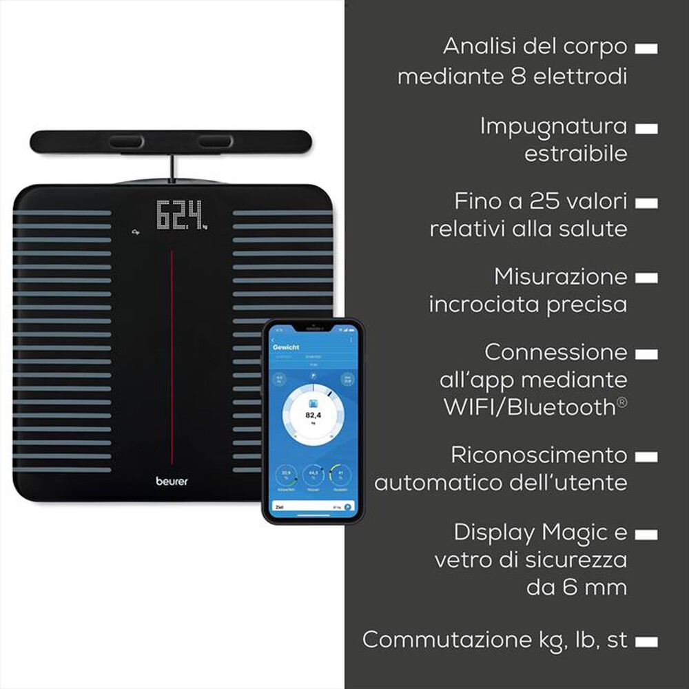 Immagine del prodotto BEURER - Bilancia pesapersone BF 990 WIFI/BLUETOOTH&reg;-Nero