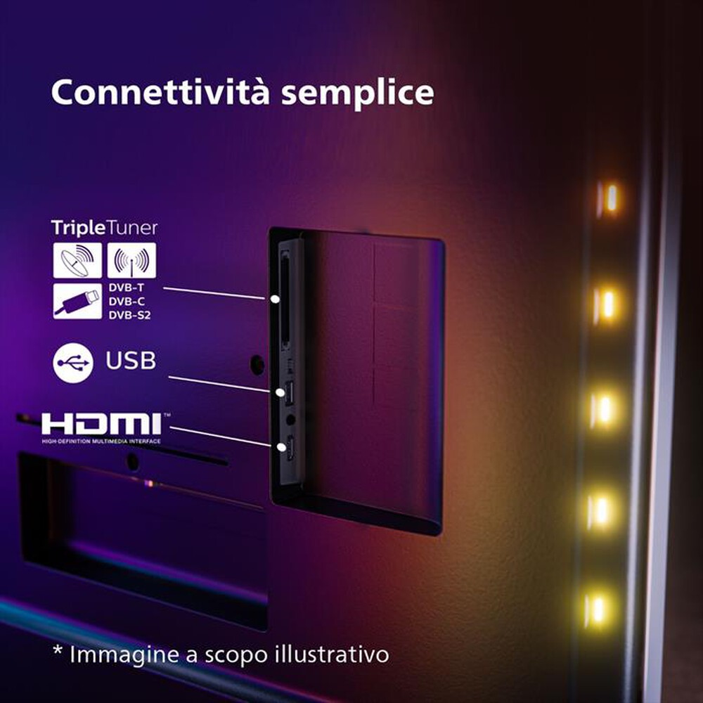 "PHILIPS - Ambilight Smart TV OLED UHD 4K 55\" 55OLED818/12-Metallo"