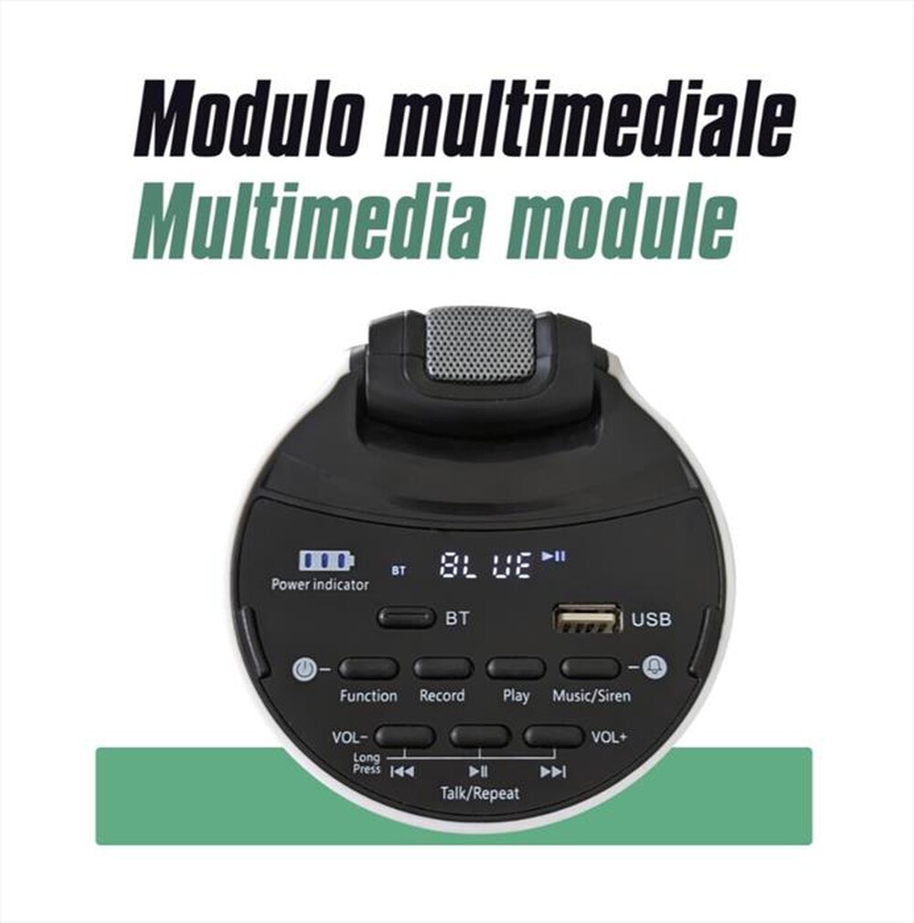 Immagine del prodotto KARMA - Mini megafono GT 1231BT-bianco e nero