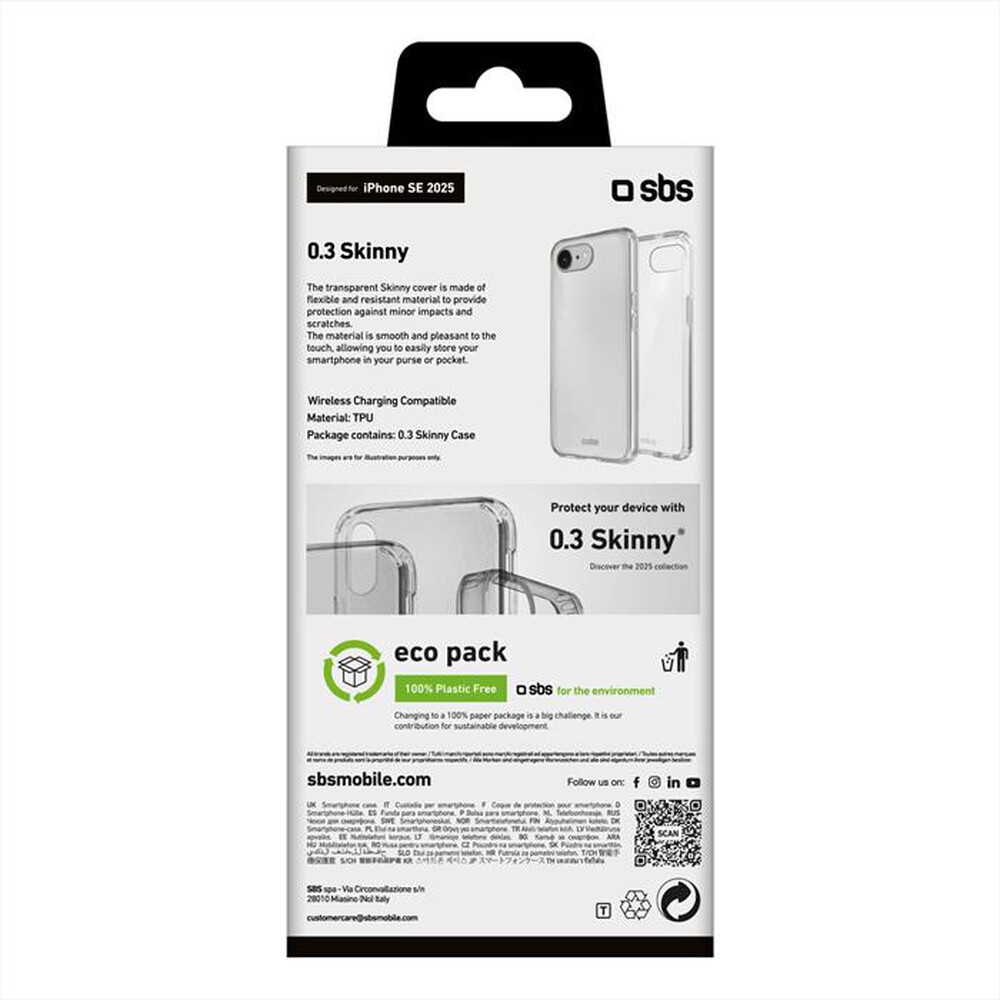 Immagine del prodotto SBS - Cover TESKINIPSE25T per iPhone SE 2025-Trasparente