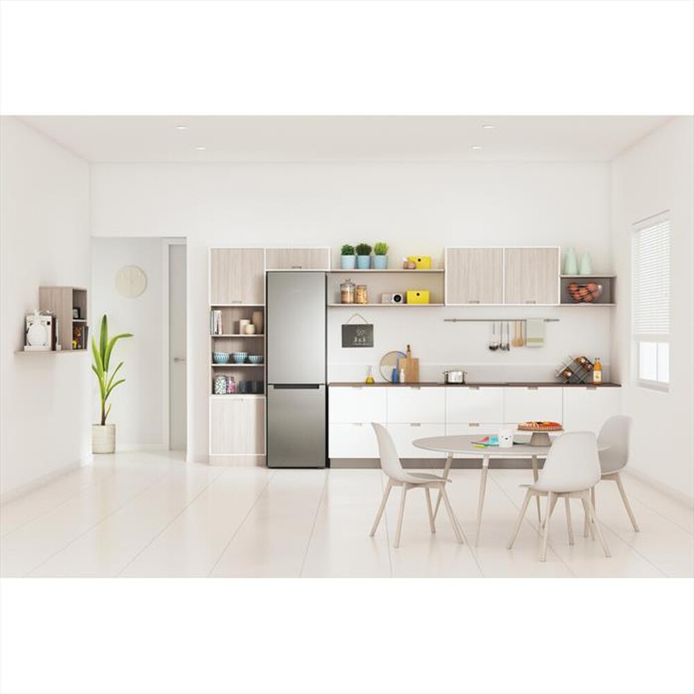 "INDESIT - Frigorifero combinato PUSH&GO INFC9 TA23X Classe D-Argento"