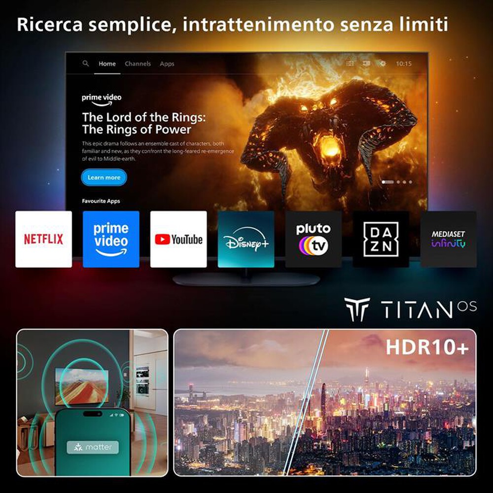Immagine del prodotto PHILIPS - Smart TV LED UHD 4K 55" 55PUS7000/12-Black
