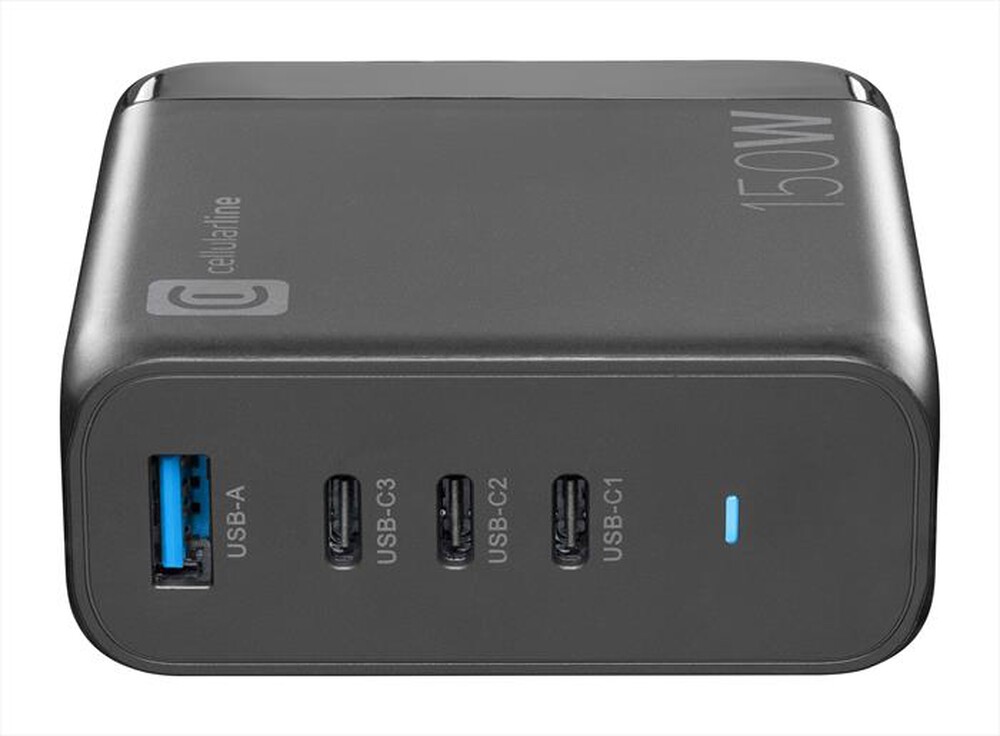 "CELLULARLINE - Caricatore da rete MULTIPOWER DESK GAN 150W-Black"
