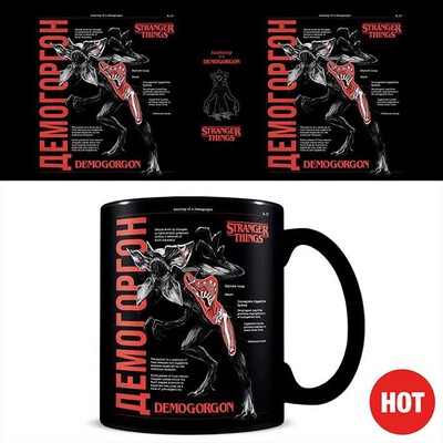 PYRAMID - STRANGER THINGS 4-tazza termosensibile licenza uff-Nero