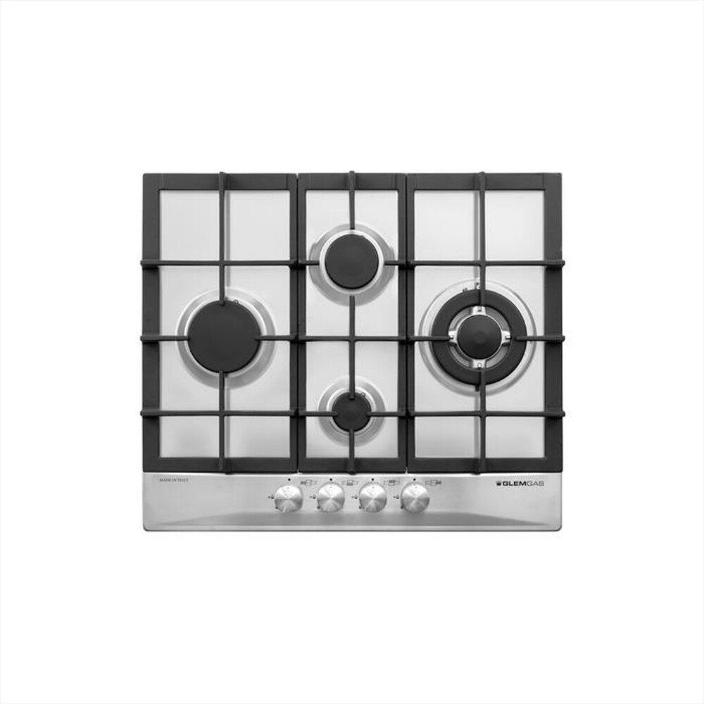 "GLEM GAS - Piano cottura a gas GT645HIX- 58,5cm-Acciaio Satinato"