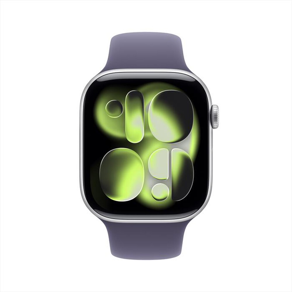 Immagine del prodotto APPLE - Watch Series 11 GPS 46mm Alluminio-Argento Sport Band Viola - S/M
