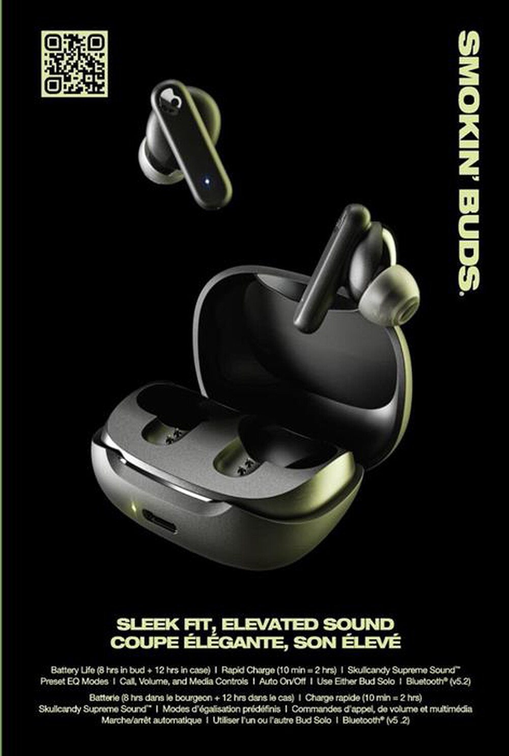 Immagine del prodotto SKULLCANDY - Auricolare bluetooth SMOKIN' BUDS TRUE WIRELESS-Nero