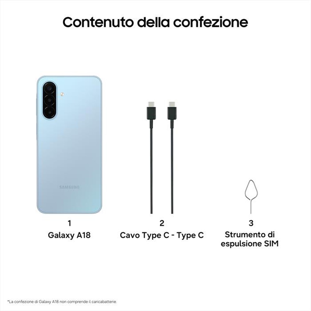 Immagine del prodotto SAMSUNG - Smartphone GALAXY A18 LTE 128GB-Light Blue