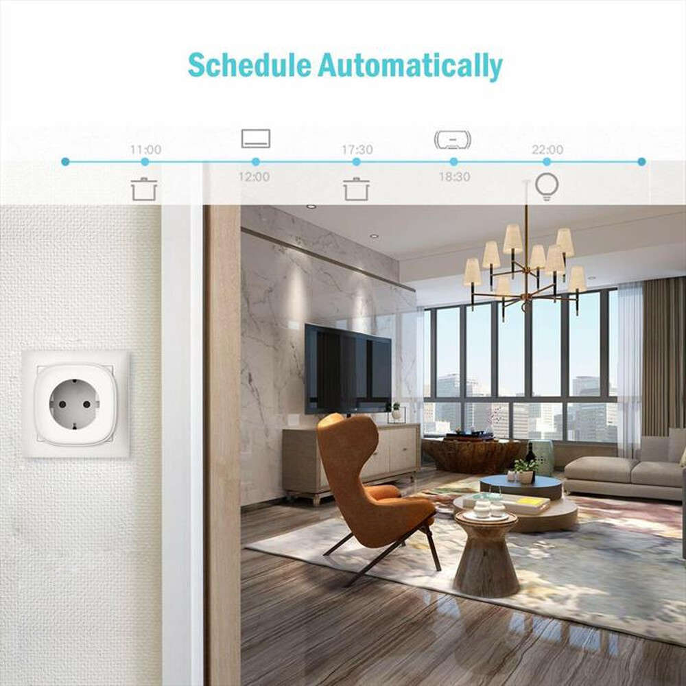"MEROSS - SMART PLUG SCHUKO - RILEVA CONSUMI-White"