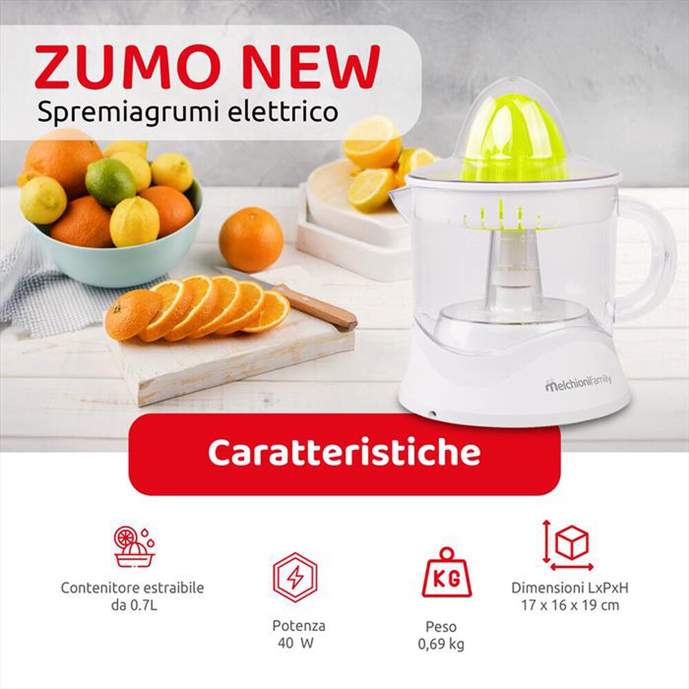 Immagine del prodotto MELCHIONI FAMILY - Spremiagrumi elettrico ZUMO NEW-Bianco / Plastica