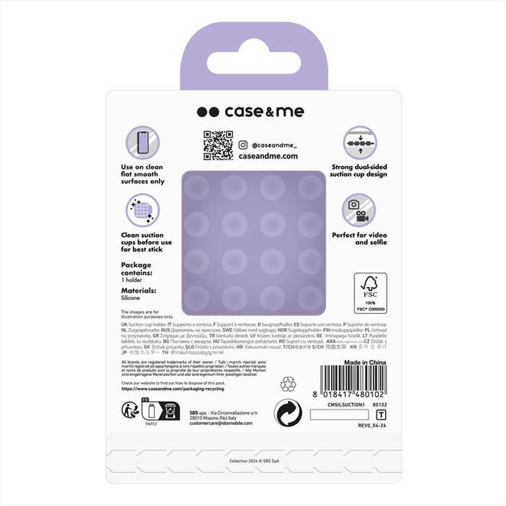 Immagine del prodotto CASEME - Supporto per smartphone CMSILSUCTION1-Lavanda
