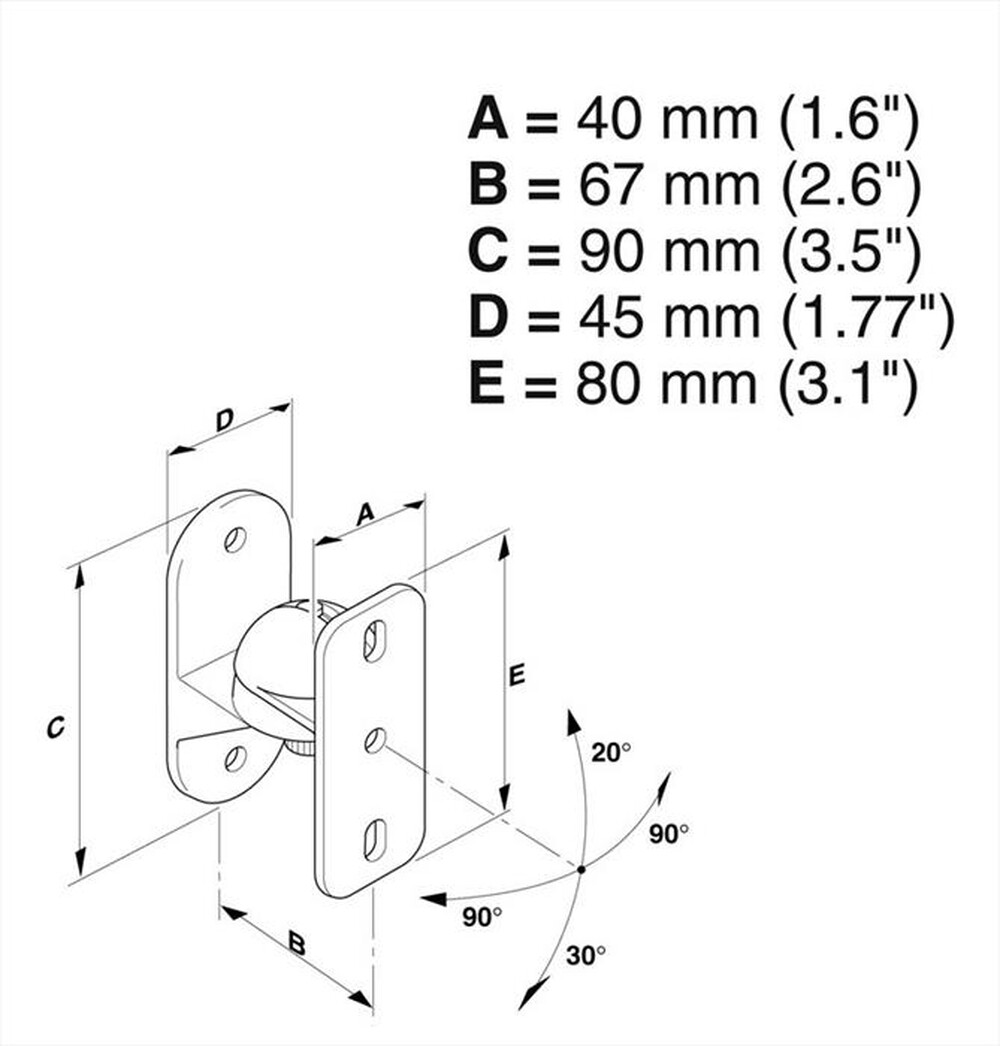 Immagine del prodotto MELICONI - SUPP A MURO PER CASSE-Nero