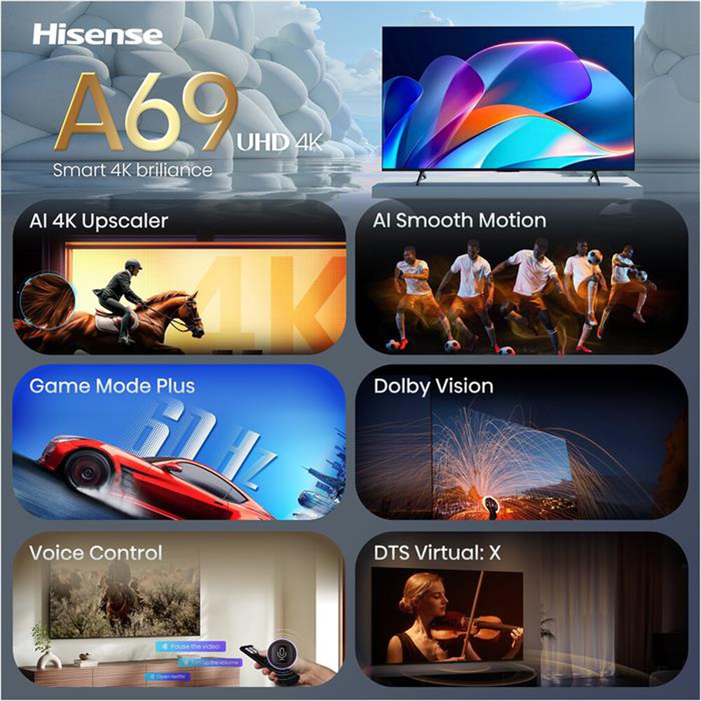 Immagine del prodotto HISENSE - Smart TV LED 4K 43" 43A69S-NERO
