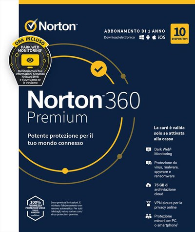 NORTON - Norton 360 Premium 2022 Antivirus 10 disp