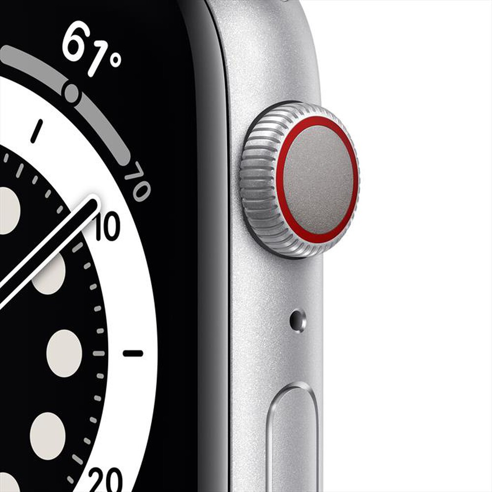 "APPLE - Watch Series 6 GPS+Cellular 44mm All Silver-Cinturino Sport Bianco"
