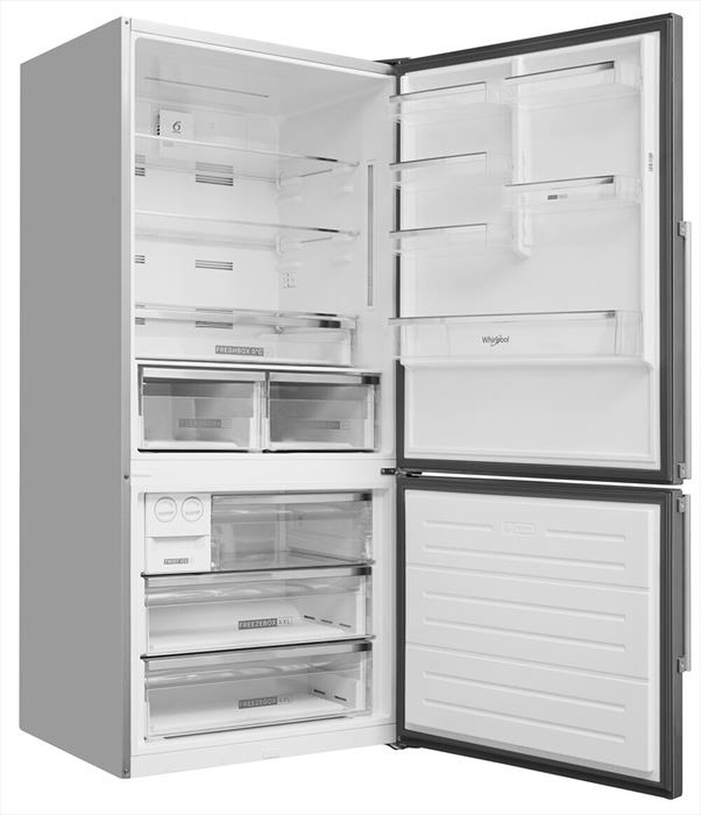 "WHIRLPOOL - Frigorifero combinato W84BE 73 X Classe D 588 lt-Acciaio inossidabile"