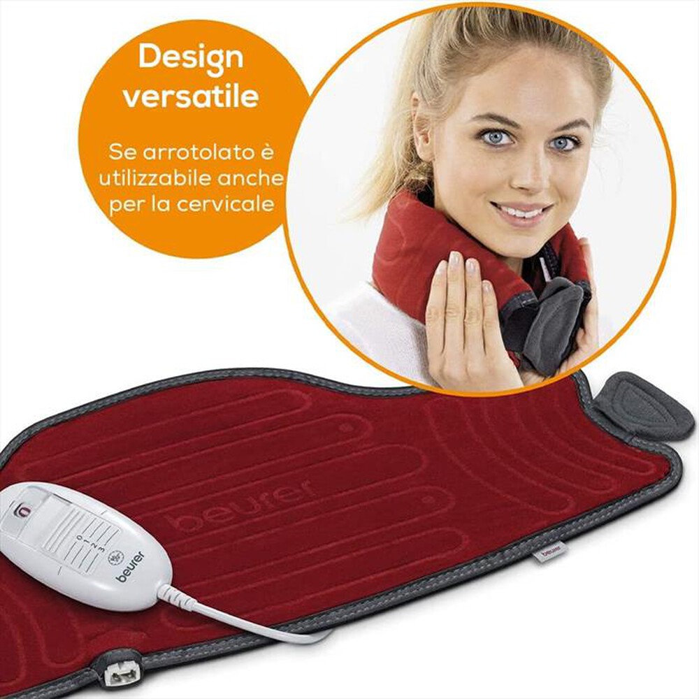 "BEURER - Termoforo singolo HK 55 EASYFIX-Grigio, Rosso"