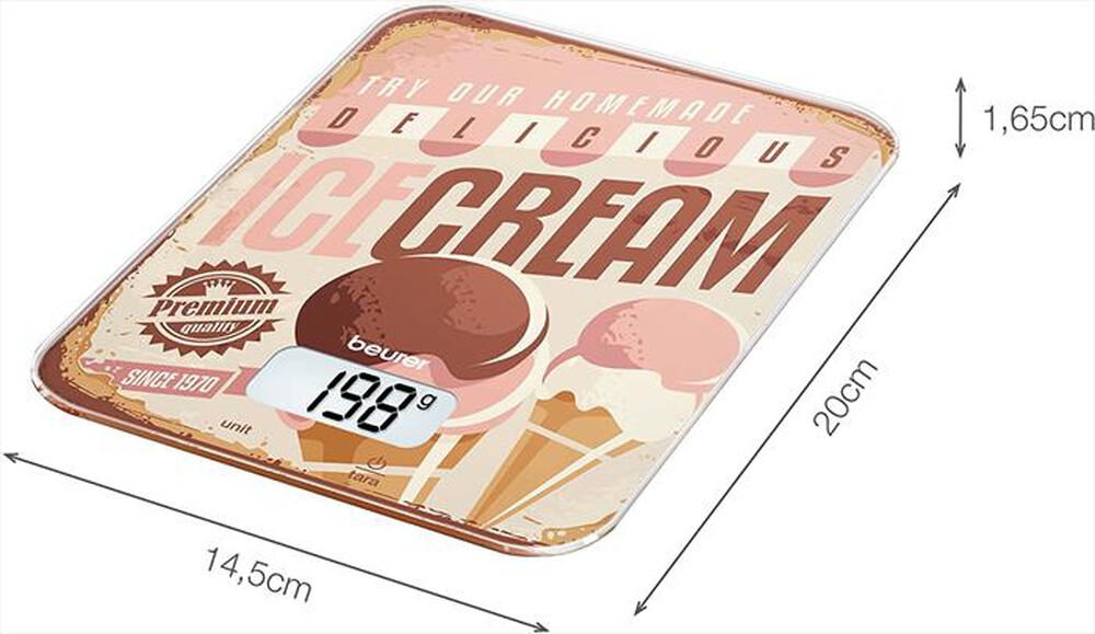"BEURER - KS 19 ICECREAM Bilancia da Cucina elettronica"