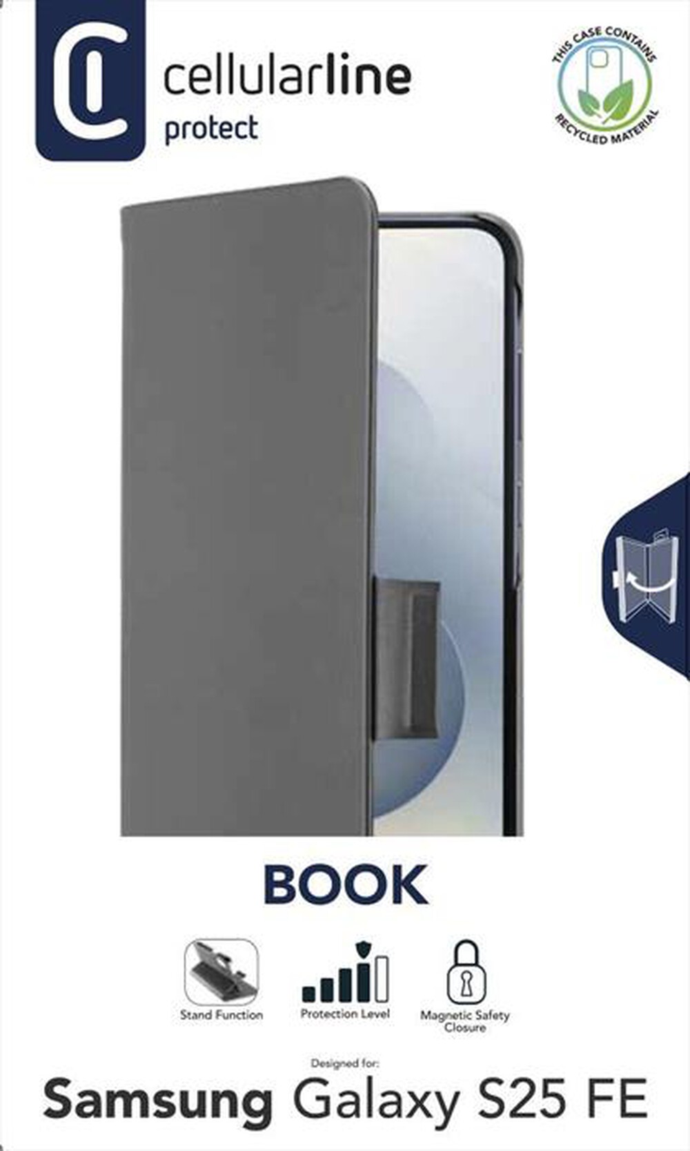 Immagine del prodotto CELLULARLINE - Custodia a libro per GALAXY S25 FE-Nero