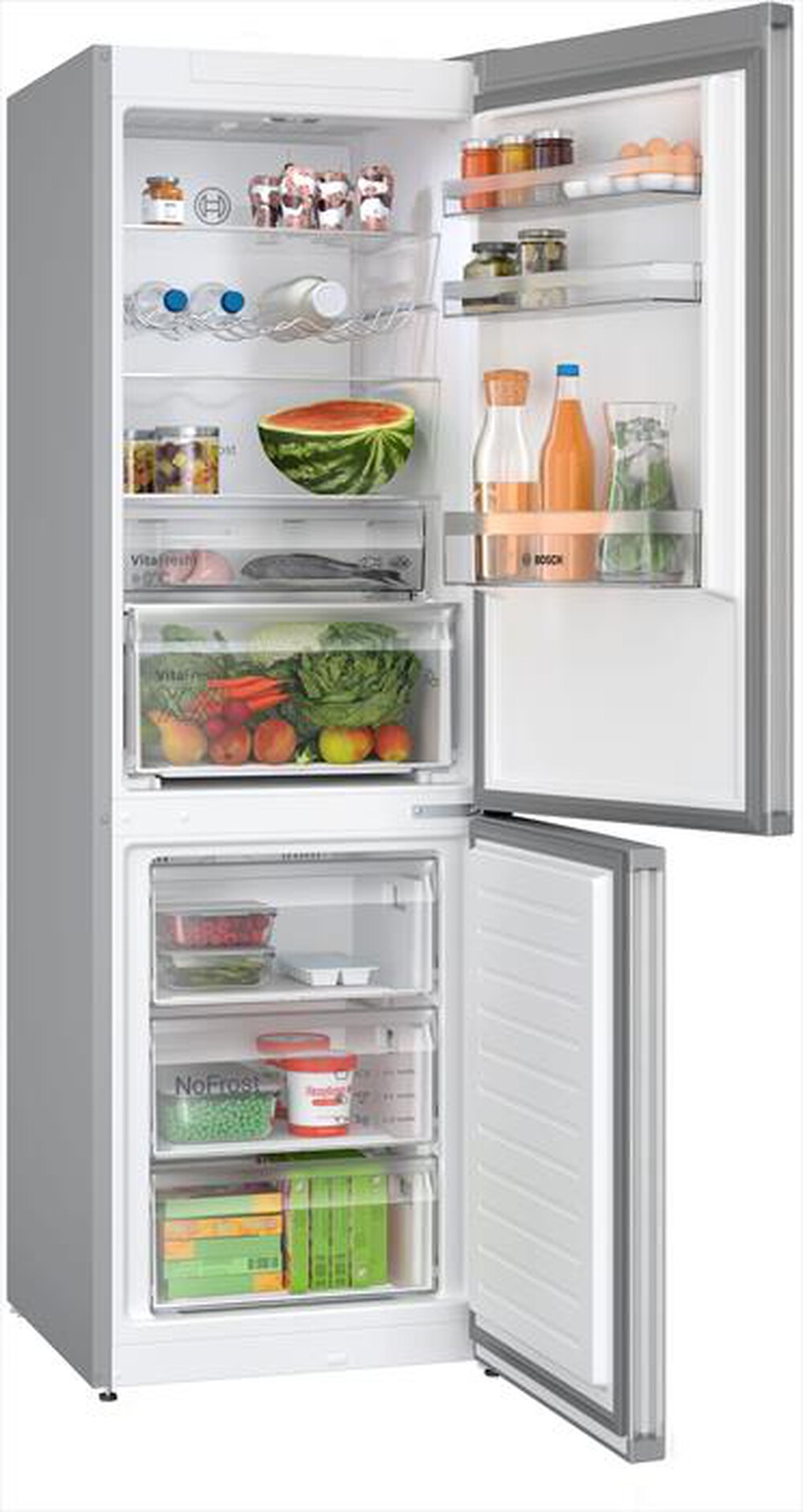 "BOSCH - Frigorifero combinato KGN367LDF Classe D-Metal look"