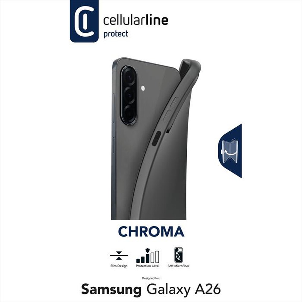 Immagine del prodotto CELLULARLINE - Custodia in gomma CHROMA per Galaxy A26-Nero