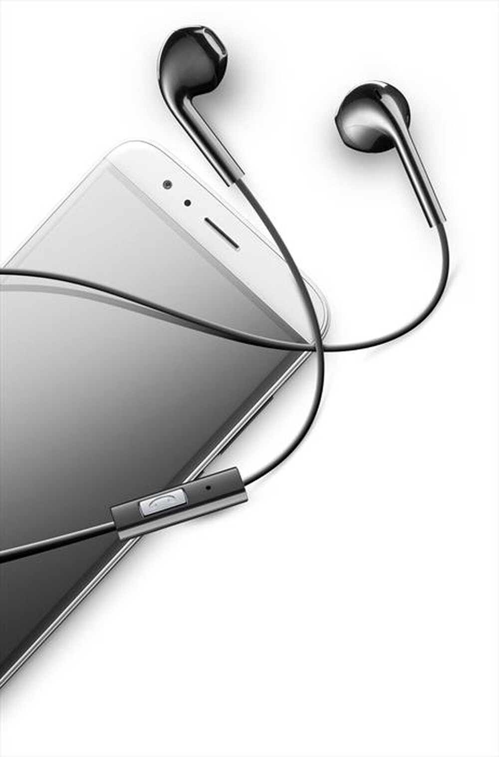 "CELLULARLINE - AUCAPSULEK Auricolari con filo-Controlli sul filo-Nero"