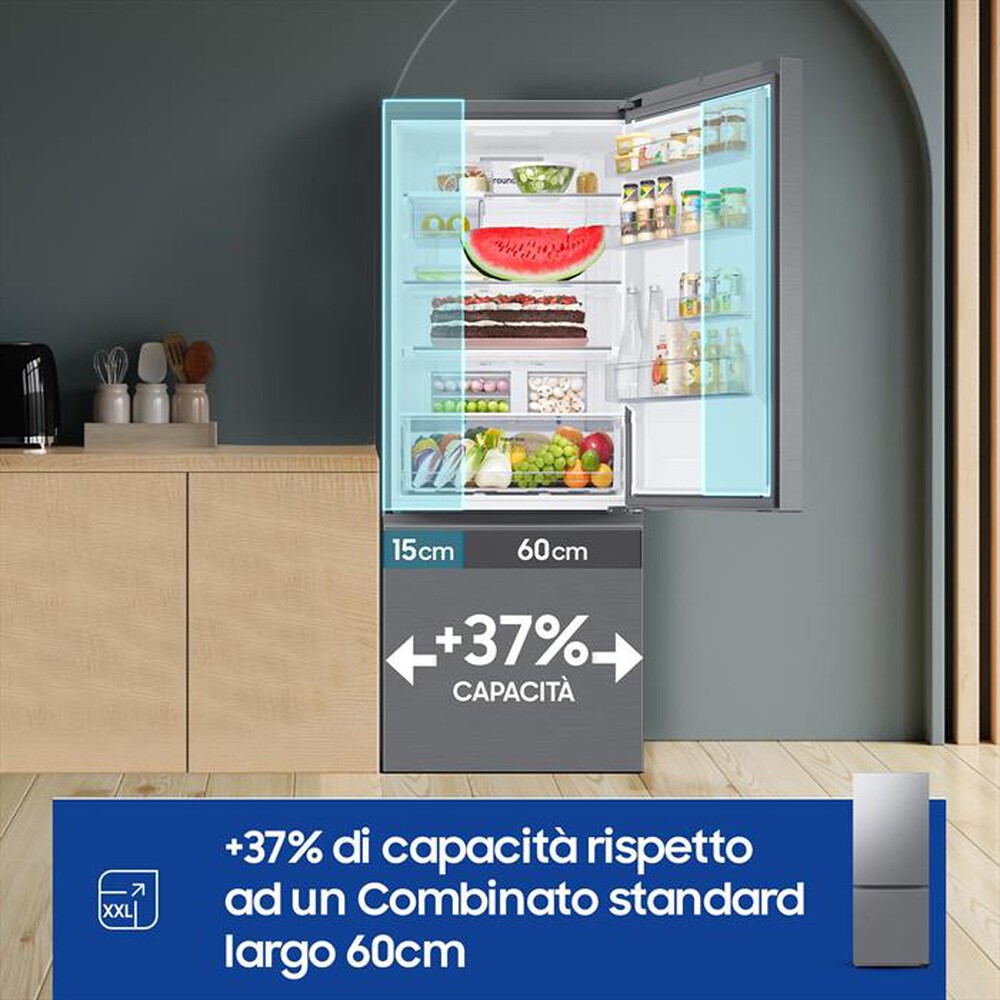 "SAMSUNG - Frigorifero combinato RB50DG602ES9EF Classe E-METAL INOX"