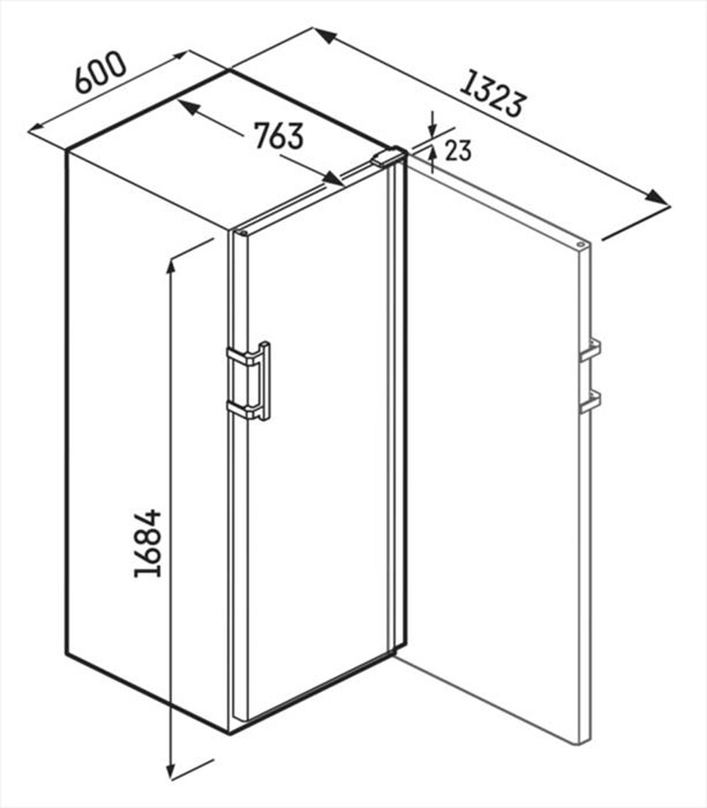 "LIEBHERR - Cantinetta WSBLI 5031-20 Classe E 196 bottiglie-Nero / Porta piena"