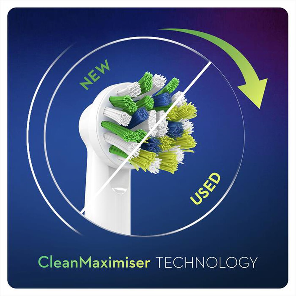 "ORAL-B - Testine Crossaction Con CleanMaximiser, 9 Pezzi-Bianco"