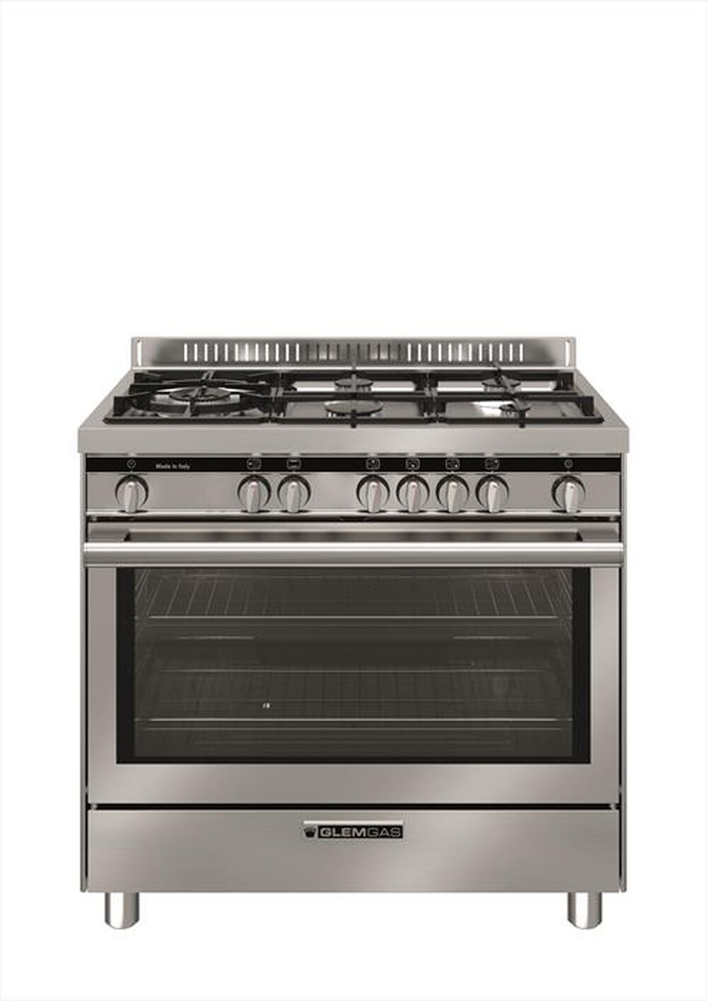 "GLEM GAS - Cucina a gas ST96TVI Classe A-INOX"