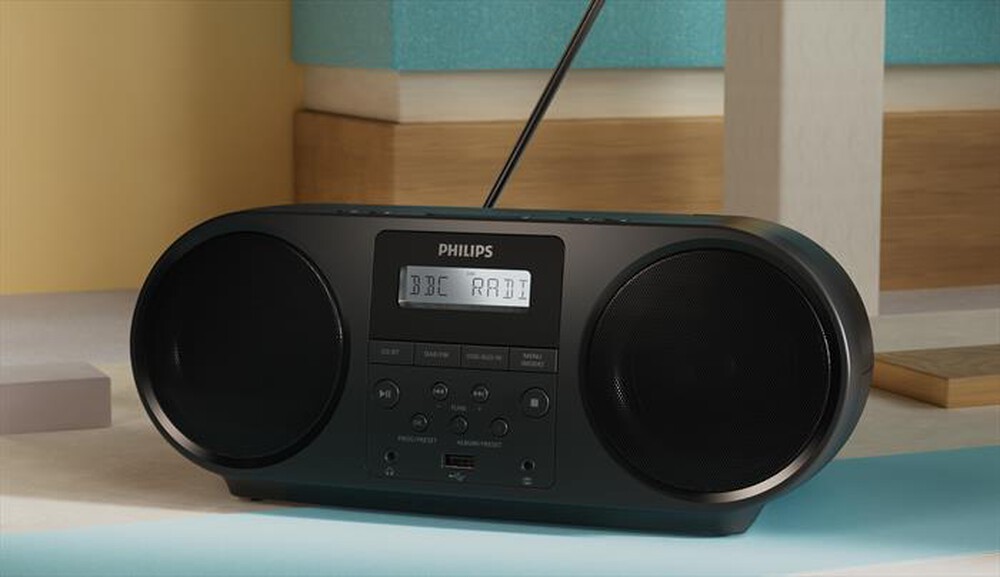 "PHILIPS - Lettore CD/radio FM TAZ6000/10-Black"