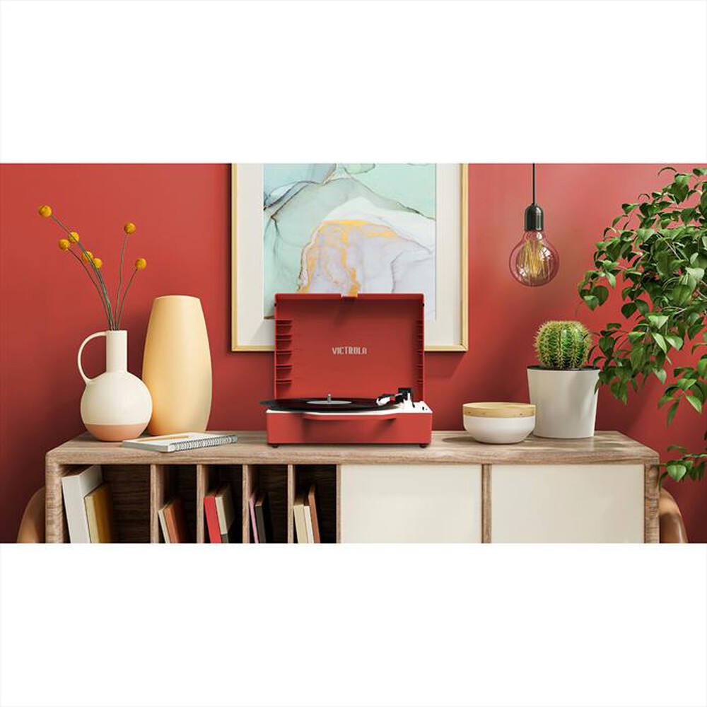 "VICTROLA - Piatto giradischi RE-SPIN-ROSSO"