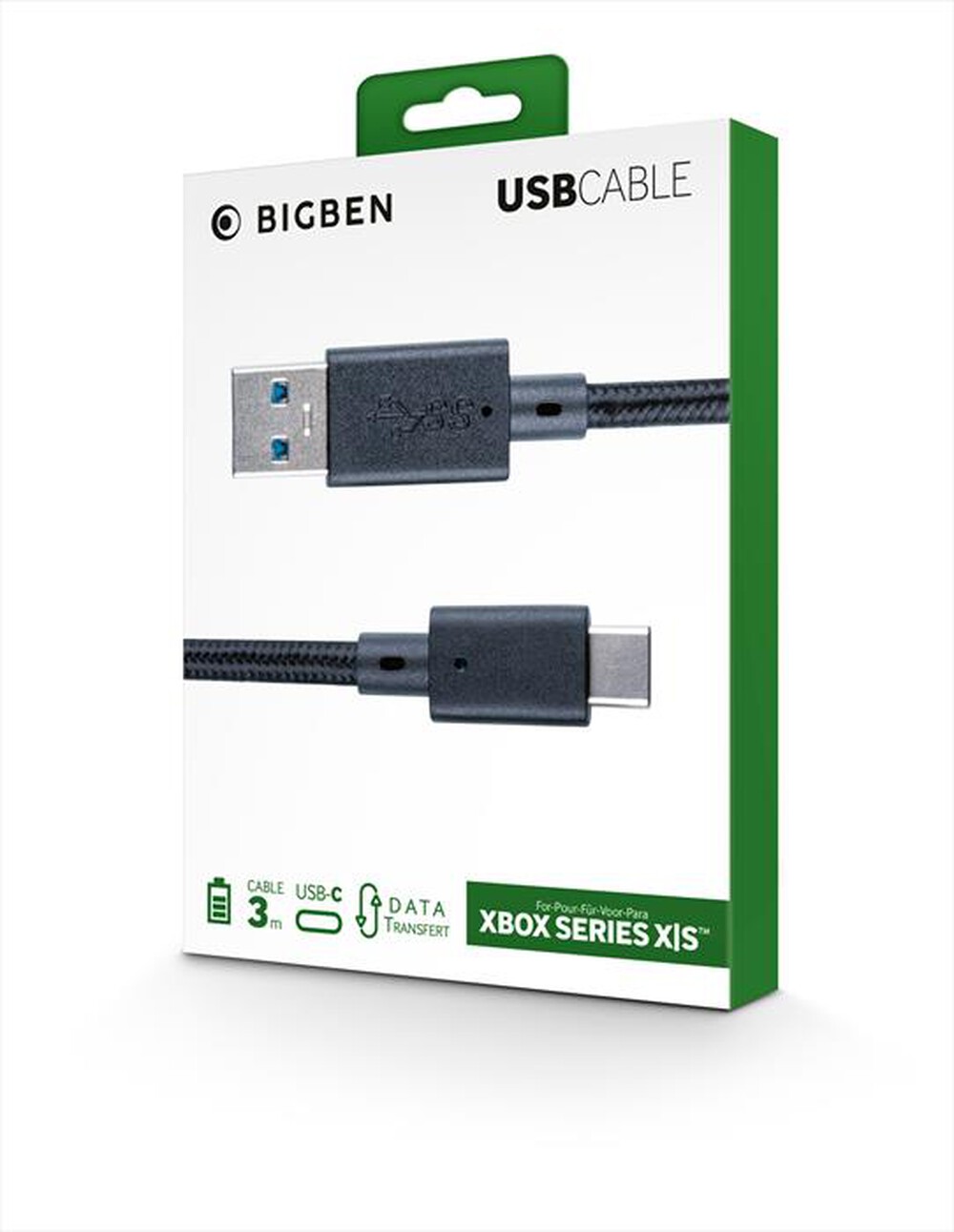 "BIG BEN - CAVO RICARICA CONTROLLER SERIE X/S USB-C 3M-Nero"
