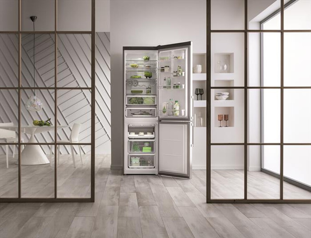 "WHIRLPOOL - Frigorifero combinato W7 831T MX Classe D 378lt-MIRROR INOX"