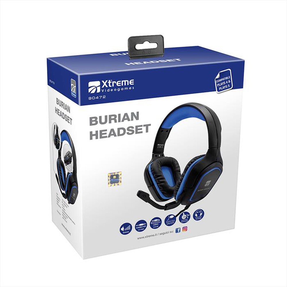 "XTREME - BURIAN HEADSET PS5-NERO/BLU"