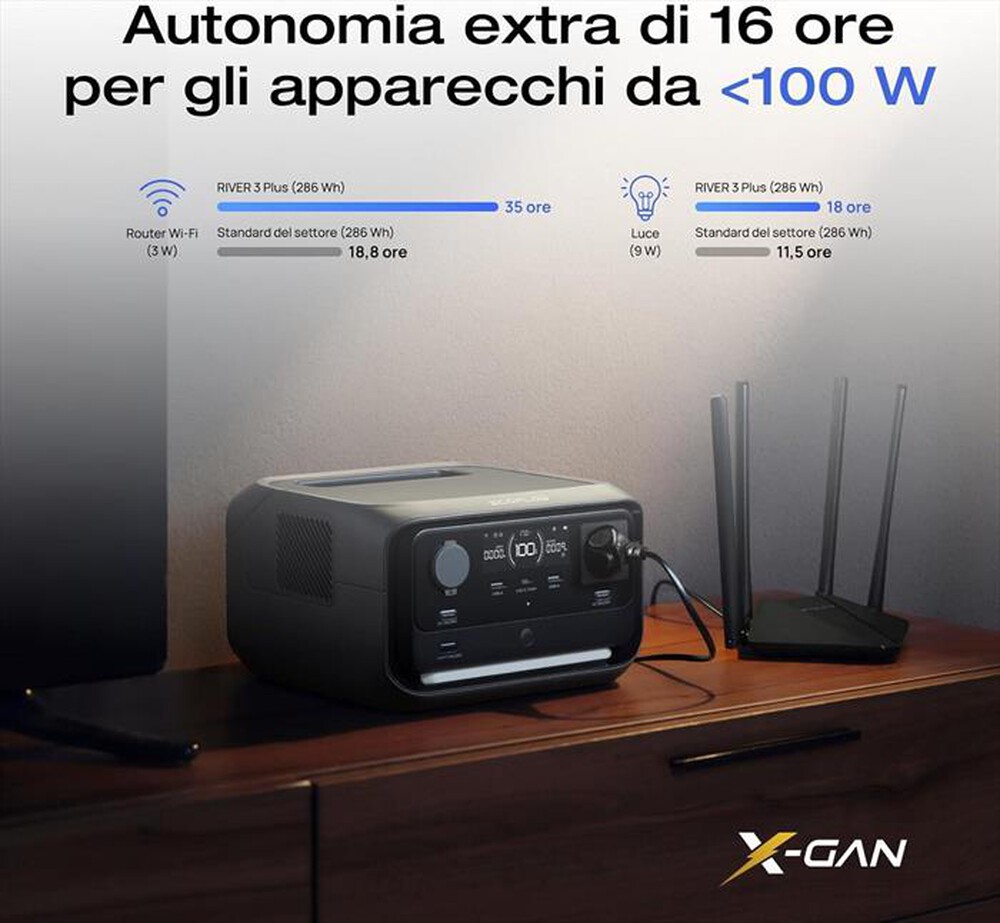 Immagine del prodotto ECOFLOW - Power station RIVER 3 PLUS-Nero