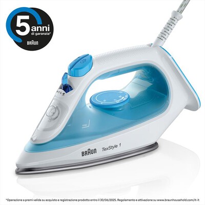 BRAUN - Ferro da stiro a vapore SI1050BL-Bianco blu