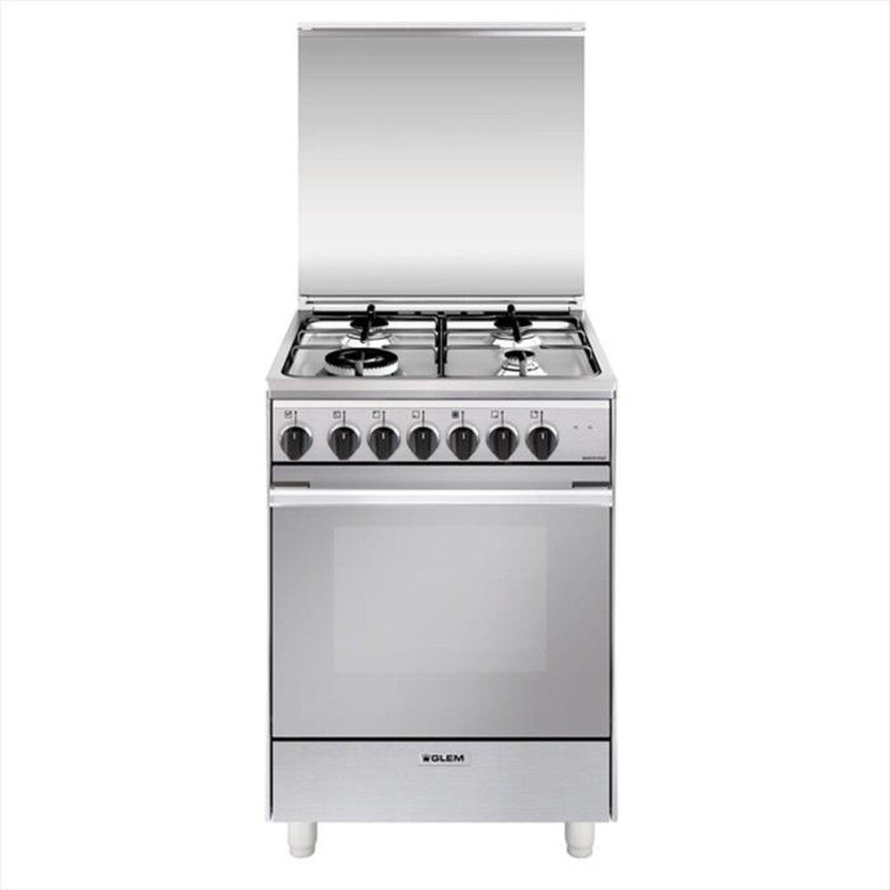 "GLEM GAS - Cucina a gas U664MI Classe A-Inox"