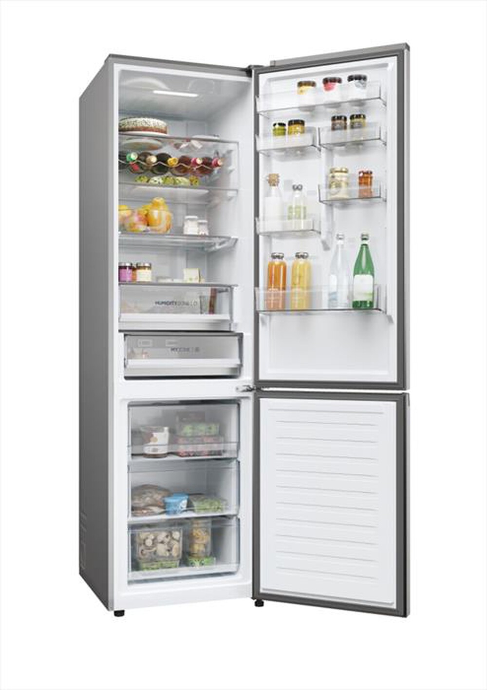 "HAIER - Frigorifero combinato HDPW5620BNPK Classe B 409 lt-Acciaio inox"