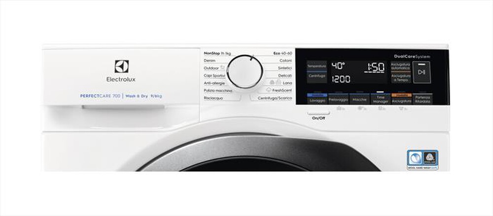 "ELECTROLUX - Lavasciuga EW7W396B 9/6 Kg Classe E-Bianco/oblò nero"