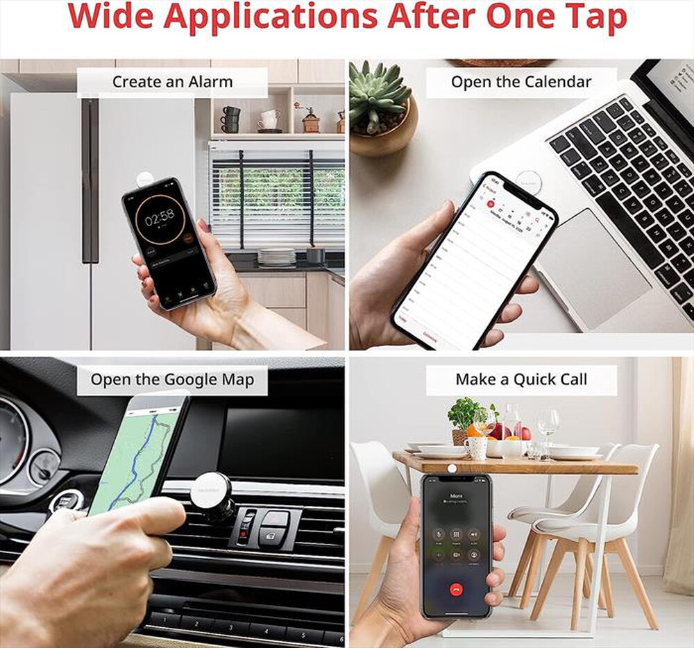 "SWITCHBOT - Confezione di 3 NFC TAG-BIANCO"