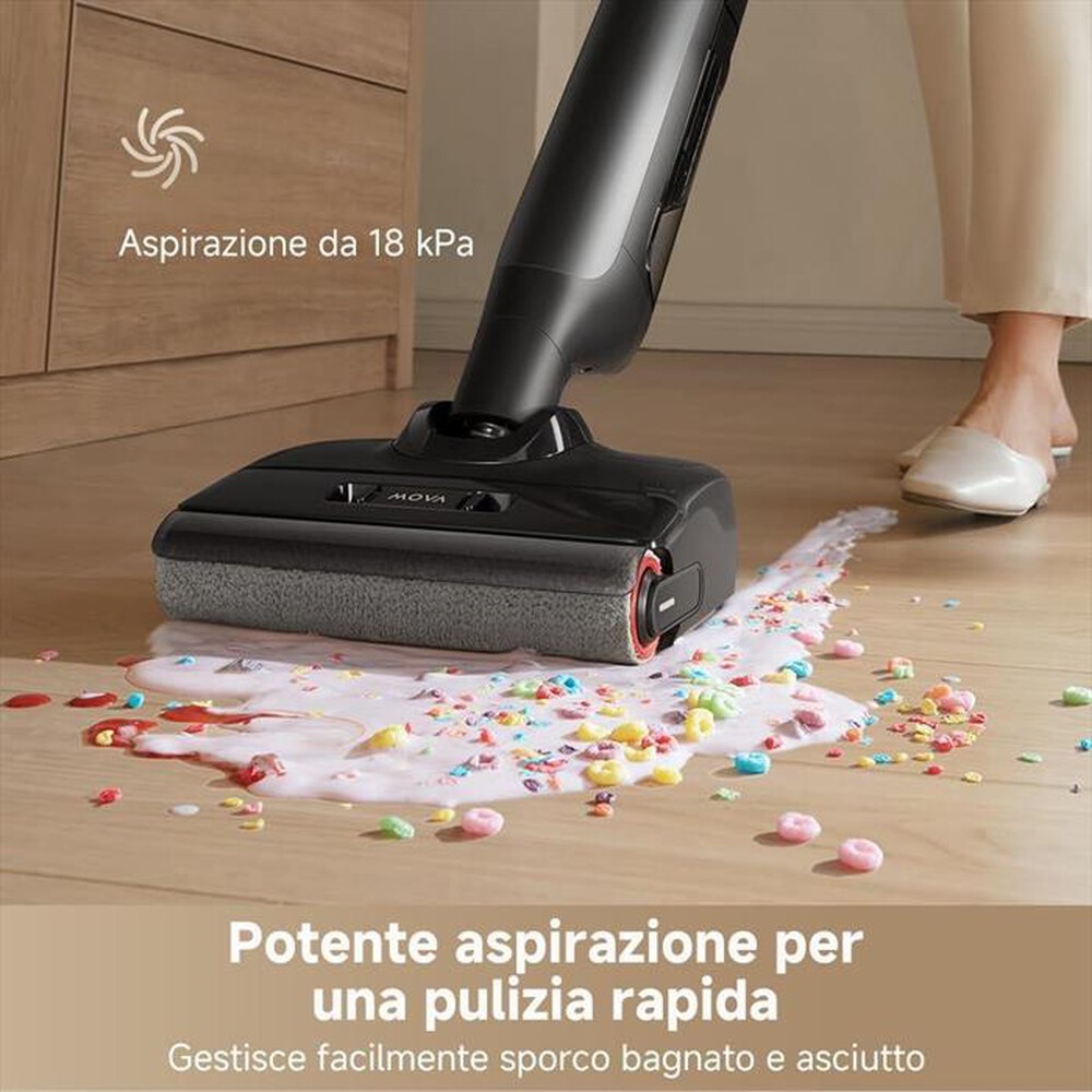 "MOVA - Scopa ricaricabile M10-Grigio"