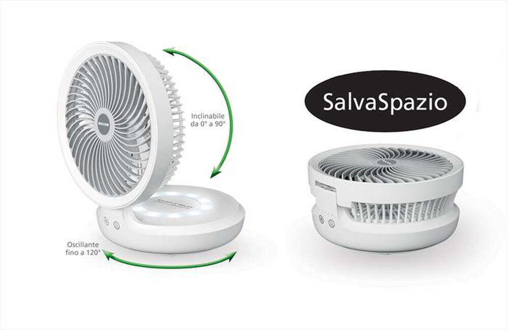 "MACOM - COMPACT CORDLESS FAN-Bianco"
