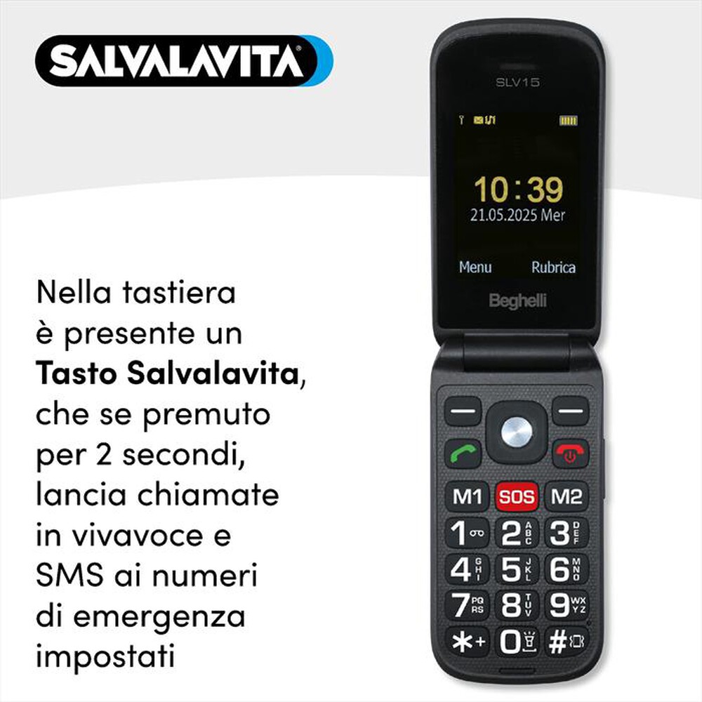Immagine del prodotto BEGHELLI - Salvalavita Phone SLV15 ECODESIGN 9137N-grigio